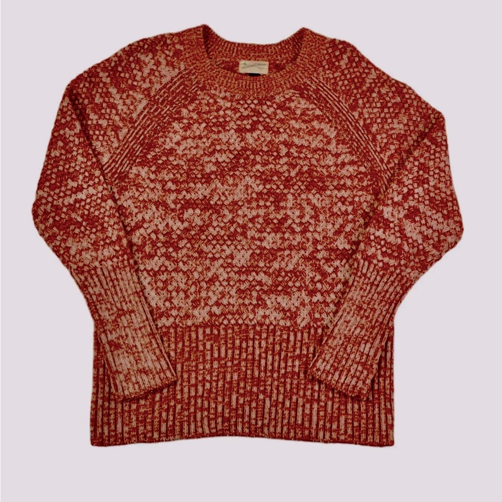 Universal Thread Marled Orange/White Cotton Blend… - image 1